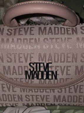 Steve Madden Blush Pink Logo Messenger Bag
